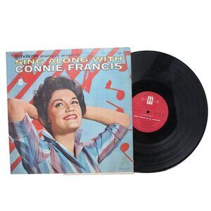 Vintage Connie Francis Sing Along Record Album Vinyl 1961 Retro Turntable